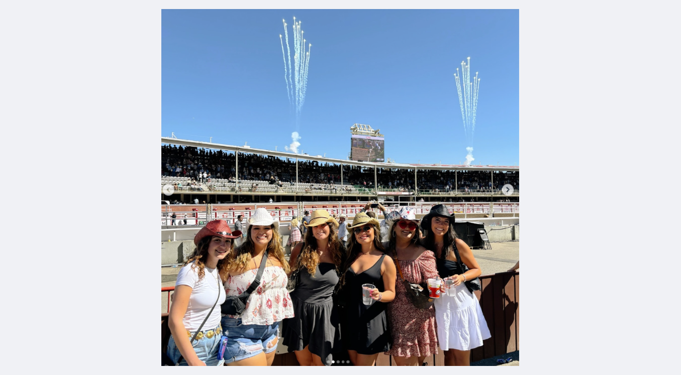 Group of Girls at the Calgary Stampede Rodeo