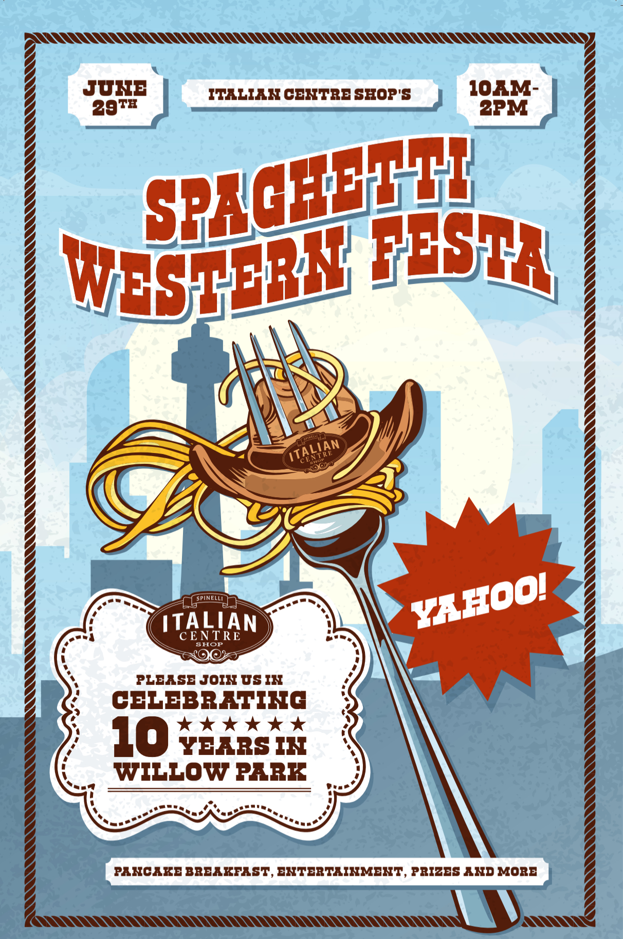 Italian Centre Shop Calgary – 10-Year Anniversary “Spaghetti Western” Pancake Breakfast